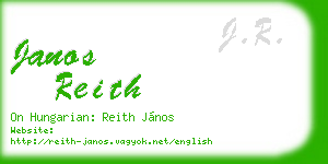 janos reith business card